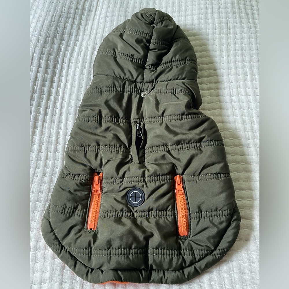 Silver Jeans Olive Green Quilted Pet Jacket